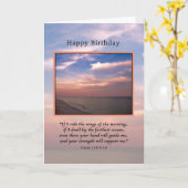 誕生日、サンライズアットザビーチ、宗教 カード (黄色い花)