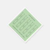 誕生日、シルエパーソナライズされたットココナッツツリー スタンダードカクテルナプキン (角)