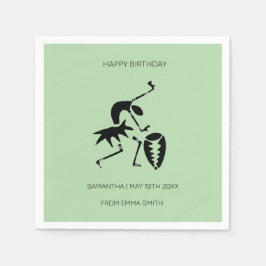 誕生日、シルエ素晴らしットお祝いダンサー スタンダードカクテルナプキン