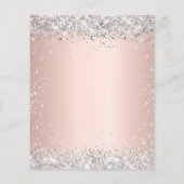 誕生日 シルバー ローズゴールド 予算 招待状 チラシ (裏面)