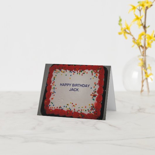 誕生日、ジャック カード (黄色い花)