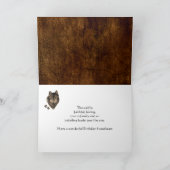 誕生日,スウィートアート,オオカミ,オオカミ,動物,自然, カード (内部)