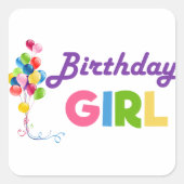 誕生日 スクエアシール (正面)