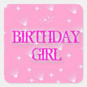 誕生日 スクエアシール (正面)