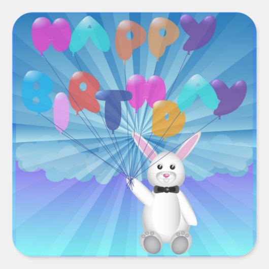 誕生日 スクエアシール (正面)