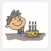 誕生日 スクエアシール (正面)