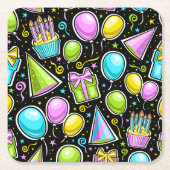 誕生日 スクエアペーパーコースター (正面)