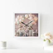 誕生日 スクエア壁時計 (ホーム)
