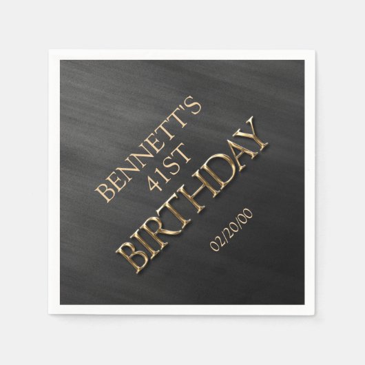 誕生日 スタンダードカクテルナプキン (正面)