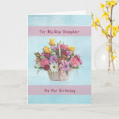 誕生日、ステップ娘、Basのカラフルな花 カード (黄色い花)