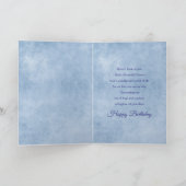 誕生日、スペシャルレディ、ブルーアジサイin 3D カード (内部)