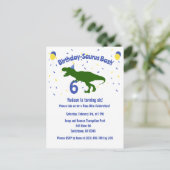 「誕生日・ソーラス」恐竜の誕生会 インビテーションポストカード (スタンド正面)