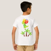 誕生日 ダイナソーと風船 オリジナル Tシャツ (裏面フル)