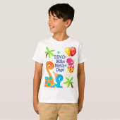 誕生日 ダイナソーと風船 オリジナル Tシャツ (正面フル)