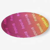 誕生日（デュエルカラーピンク） ペーパープレート (アングル)