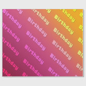 誕生日（デュエルカラーピンク） ラッピングペーパー (フラット)
