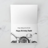 誕生日 – デュード – フレンド – バイクもしくは自転車に乗る人 カード (内部)