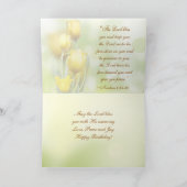 誕生日、ナンバーズ6:24-26、主よ賛美お、チューリップ カード (内部)