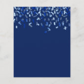 誕生日 ネイビーブルー メンズ 予算に優しい 招待状 チラシ (裏面)