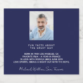 誕生日 ネイビーブルー 写真 面白い事実 プロフィール 男 ビールラベル (シングルラベル)