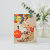 誕生日、ハッピーバースデー ポストカード (スタンド正面)