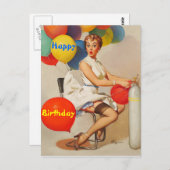 誕生日、ハッピーバースデー ポストカード (正面/裏面)