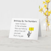 誕生日・バイ・ザ・ナンバーズ – おもしろい誕生日の詩 カード (黄色い花)