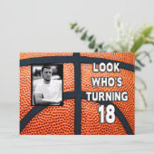 誕生日 – バスケットボール – 18招待状/写真 招待状 (スタンド正面)