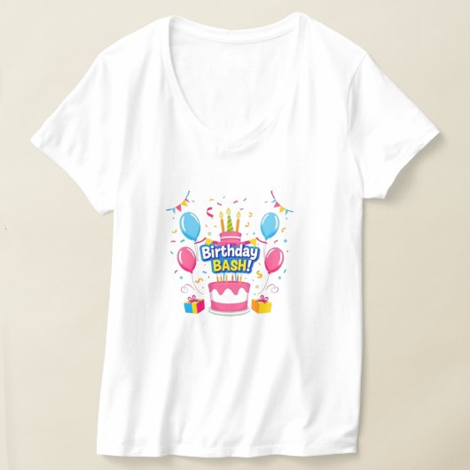 「誕生日・バッシュ・ビベス」 Tシャツ (レイダウン)