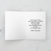 誕生日、バレリーナ踊りAbove the Clouds カード (内部)