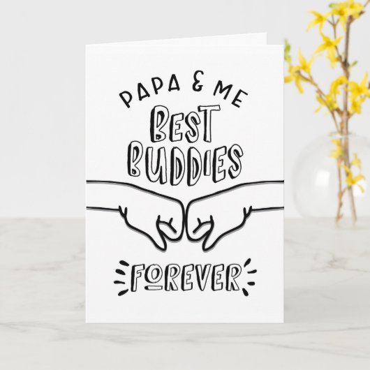 誕生日 – パパと私、最高のブディズフォーエバーカード カード (黄色い花)