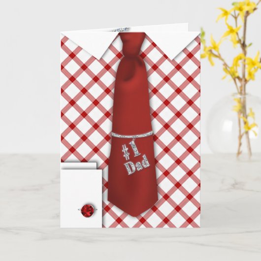 誕生日-パパ- TIE/SHIRT カード (黄色い花)