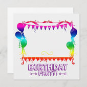 ****誕生日****パーティの招待状 招待状 (正面/裏面)
