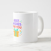 誕生日、パーティー、スペシャルに最適なギフトアイテム ジャンボコーヒーマグカップ (正面右)