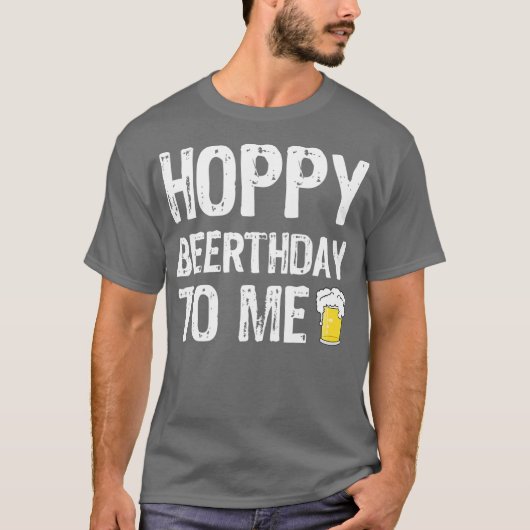 誕生日 ビール ギフト Tシャツ ハッピー ホッピー バーサーデイ (正面)