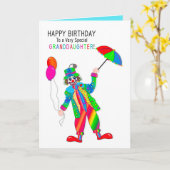 誕生日、ピエロ、孫娘、万華鏡のように千変万化するパターングループ カード (黄色い花)