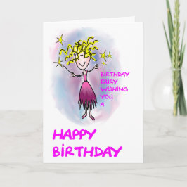 誕生日・フェアリーがハッピーバースデー カード