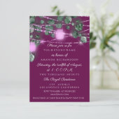 誕生日 ブライダルシャワー ライトジャー マルサラピンク ミント 招待状 (スタンド正面)