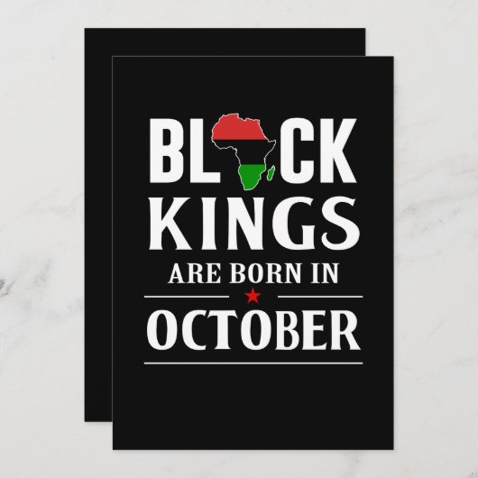 誕生日 | ブラックキング生まれは10月に入る セーブザデート (正面/裏面)