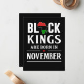 誕生日 |ブラックキング生まれは11月に ノートカード (正面/裏面インサイチュ)