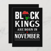 誕生日 |ブラックキング生まれは11月に ノートカード (正面/裏面)