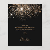 誕生日 ブラック ゴールド グリッター 予算 サンクス チラシ (裏面)