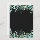 誕生日 ブラック ユーカリ グリーン ウッドランド 招待状 (裏面)