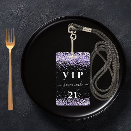 誕生日 ブラック ヴィオレット ラベンダー VIP 招待状 バッジ