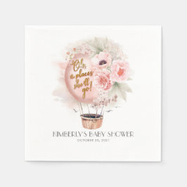 誕生日/ベビーシャワー/熱気球フローラ スタンダードカクテルナプキン