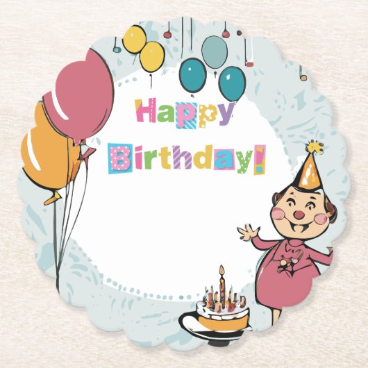 誕生日 ペーパーコースター (正面)