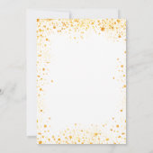 誕生日 ホワイト ゴールド グリッター エレガント 招待状 (裏面)
