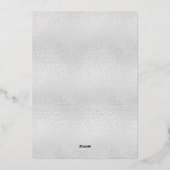 誕生日 ホワイト シルバー ローズゴールド フローラル エレガント 箔招待状 (裏面)