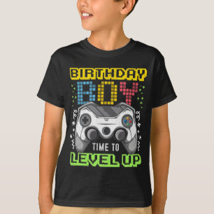誕生日・ボーイ・タイム・トゥ・レベルアップ・ビデオゲーム機 Tシャツ