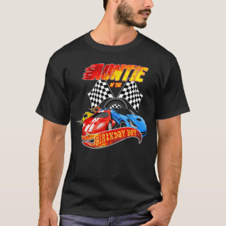 誕生日・ボーイ・レース誕生日パーティーRacの叔母 Tシャツ